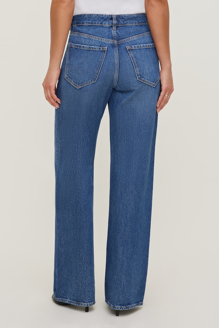 Heidi High Rise Wide Leg Jeans Medium Indigo / Aspen large