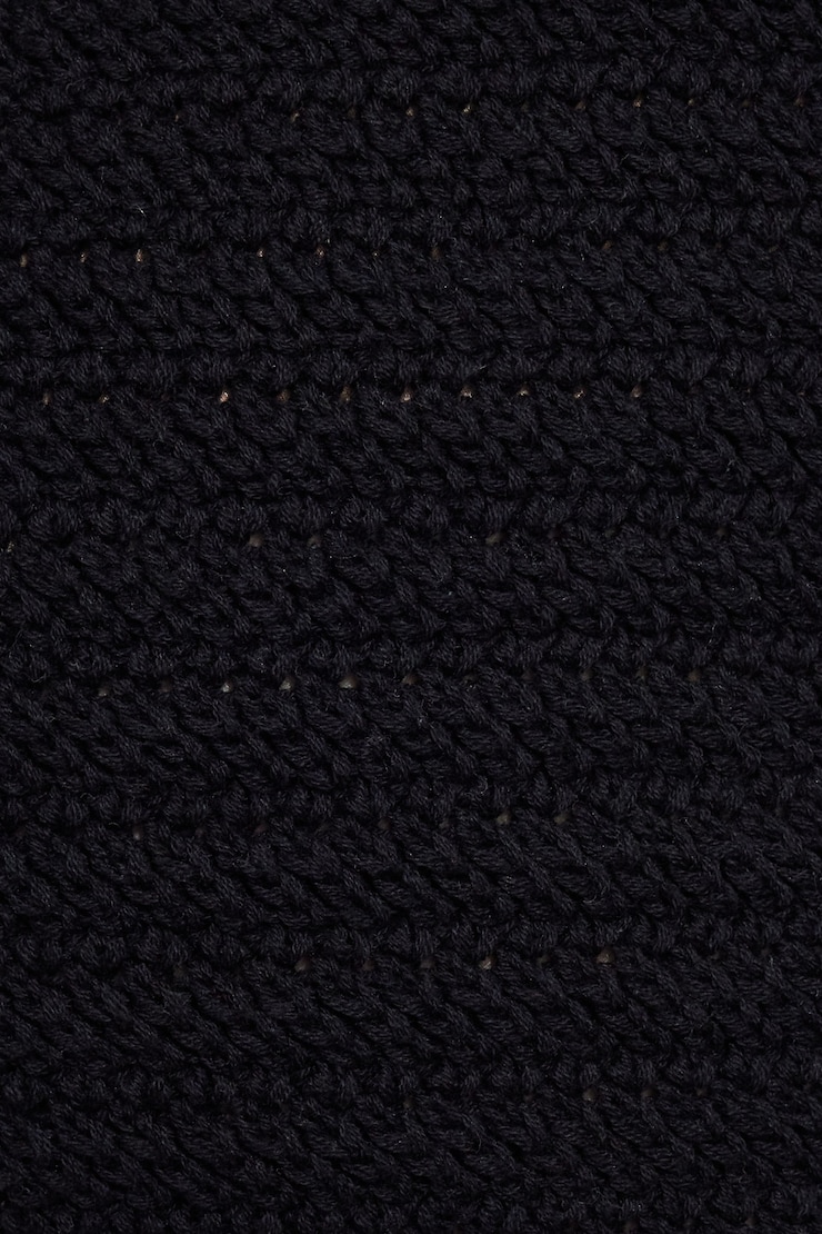 Knit Open Back Mini Dress, Jet Black, large