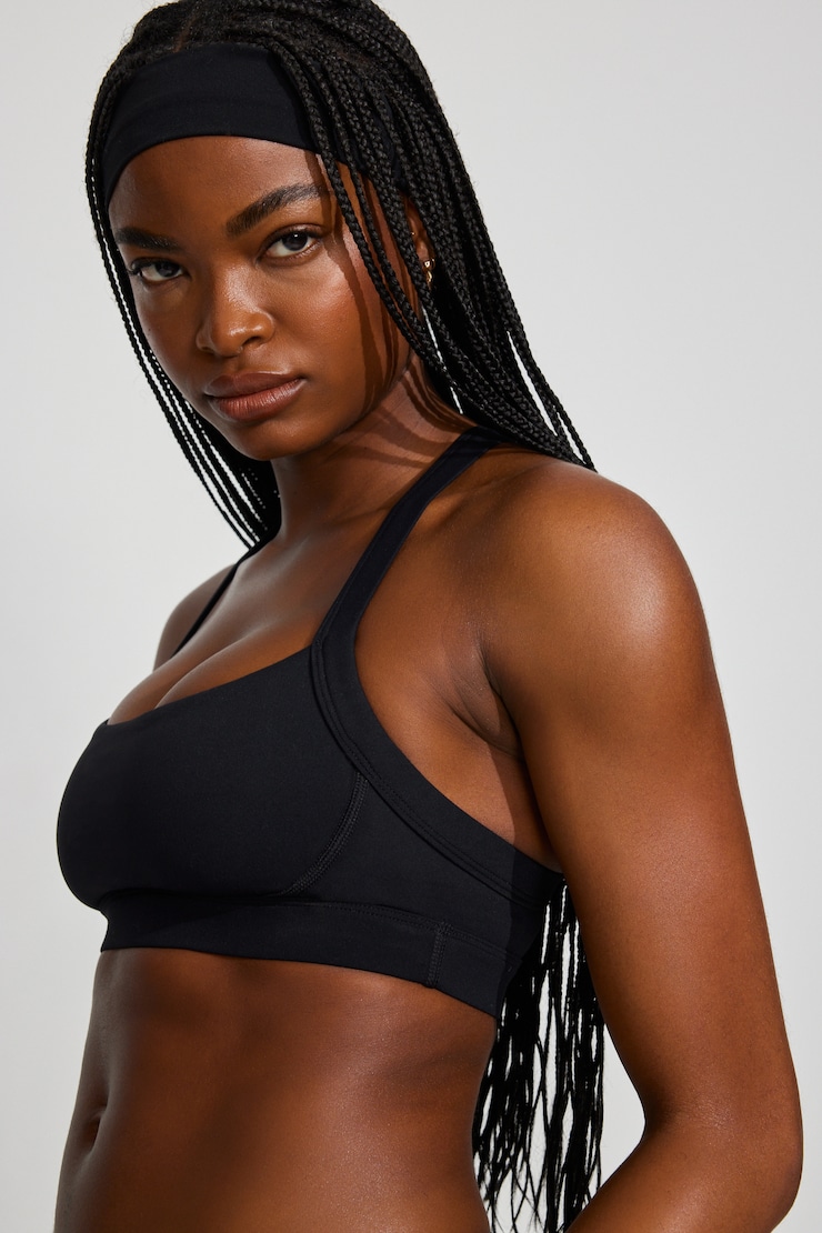 Active Portrait Neck Bra, Jet Black, large