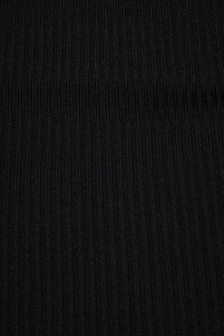 Ribbed Bodycon Midi Dress Jet Black  large