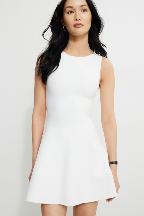white sleeve mini dress Blush for Brunch Preppy White Dress