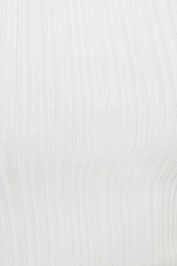Ribbed Boat Neck Tank Top Bright White large