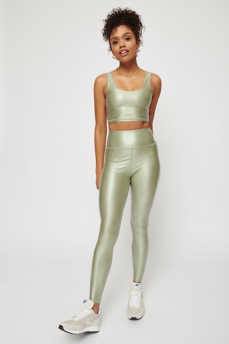 Laurent Shiny Legging Sage Green large