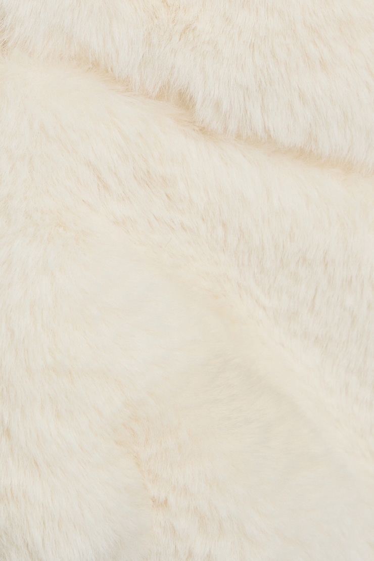 Faux-Fur Puffer Jacket, Snow White, large