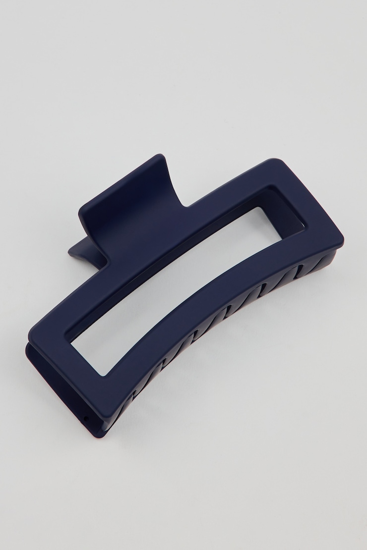 Oversized Rectangle Claw Clip, Mariana Blue, large