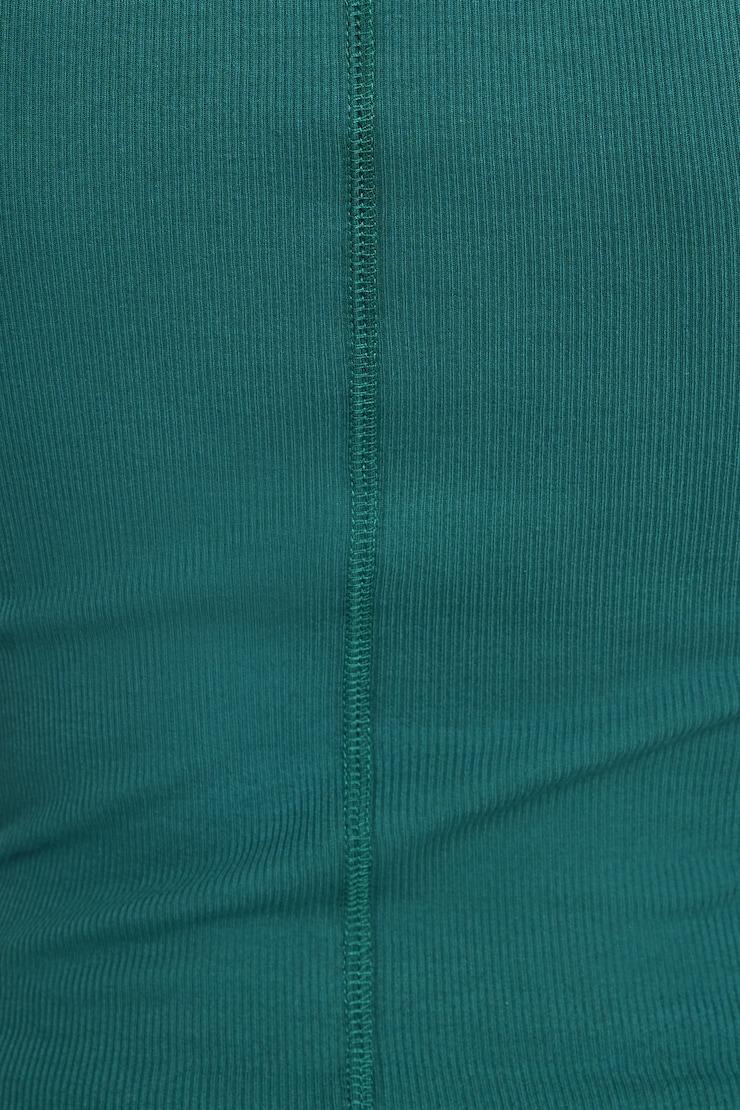 Ribbed Scoop Neck Tank Top Deep Teal large