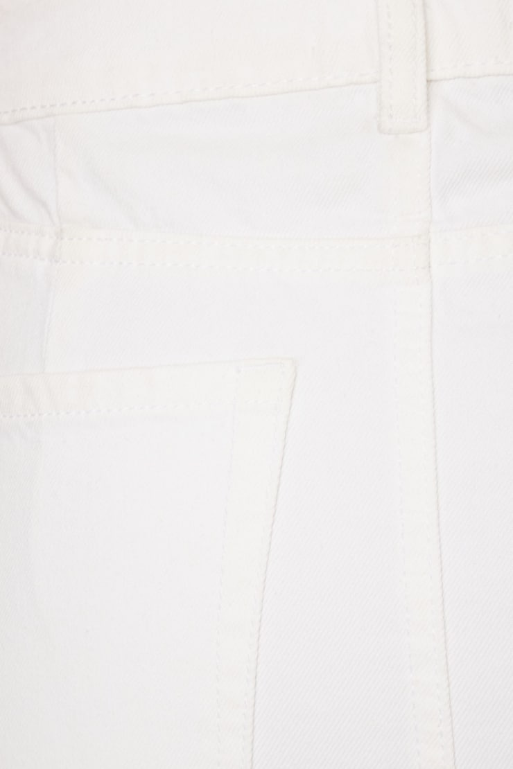 Jupe maxi en denim Blanc éclatant large