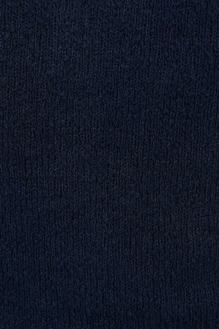 Bouclé Short Sleeve Polo Top