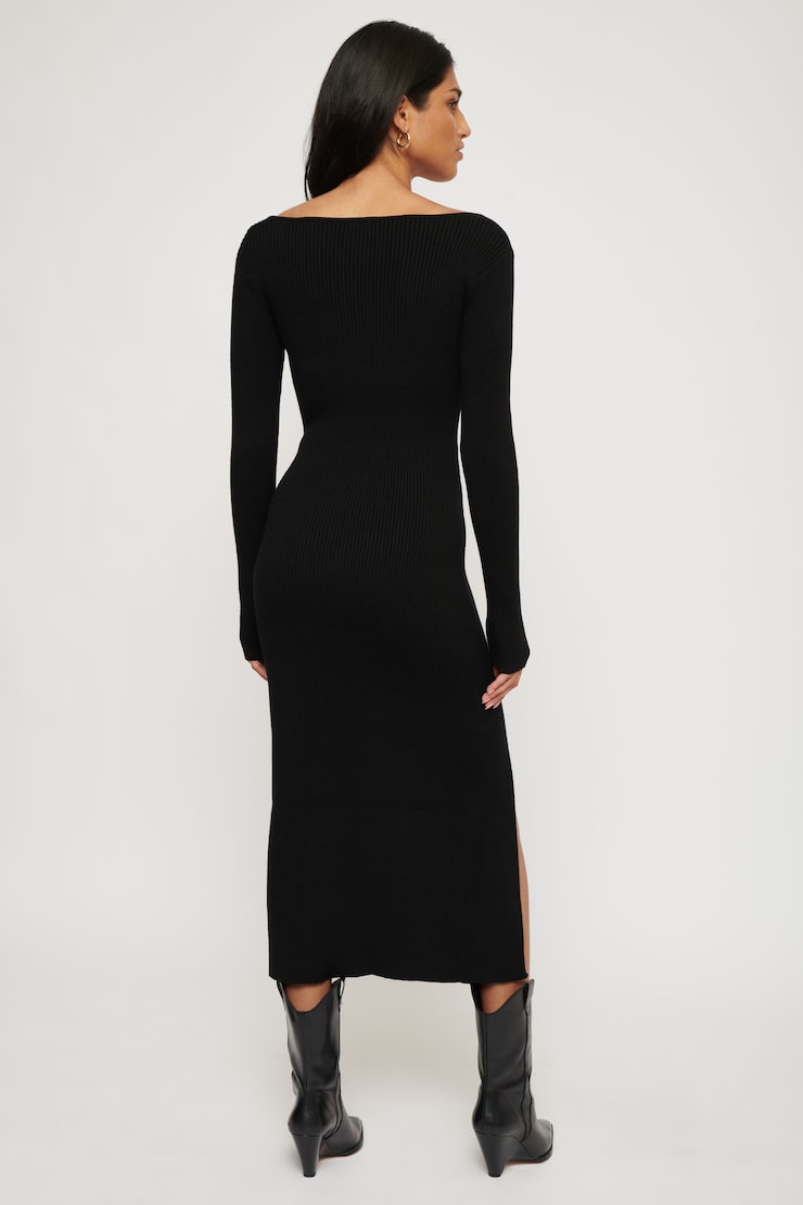 Bardot Sweater Dress Jet Black large