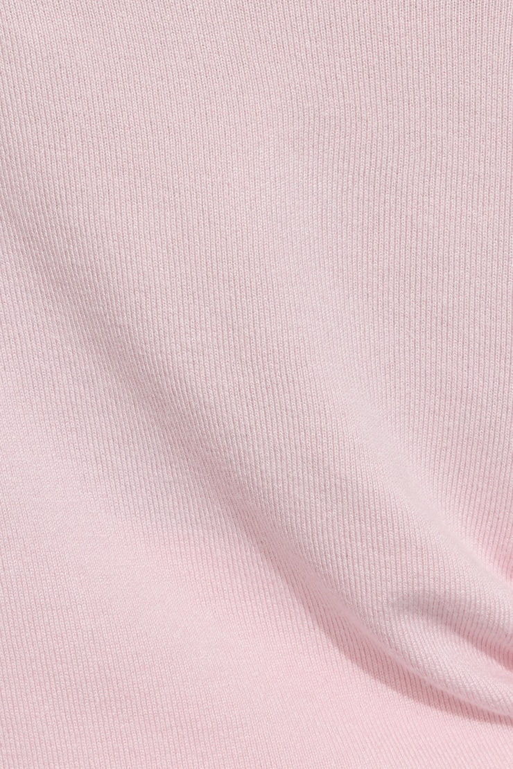 Rae Asymmetric Fine Sweater, Light Pink, large