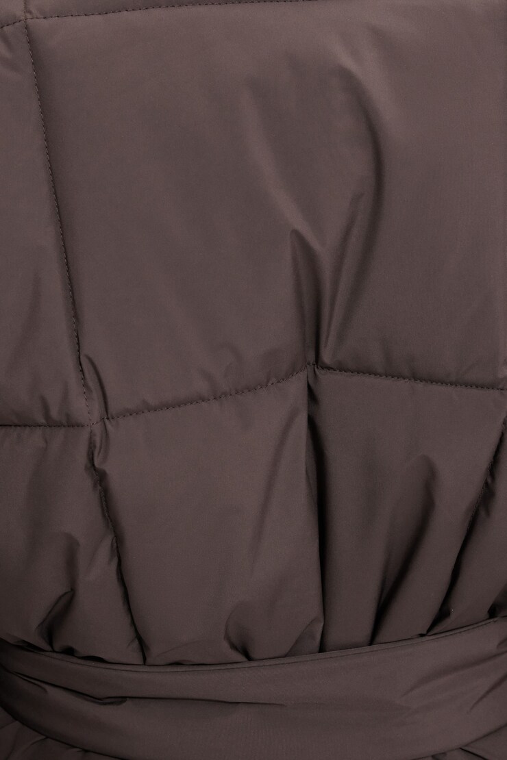 Belted Midi Puffer Jacket Java large