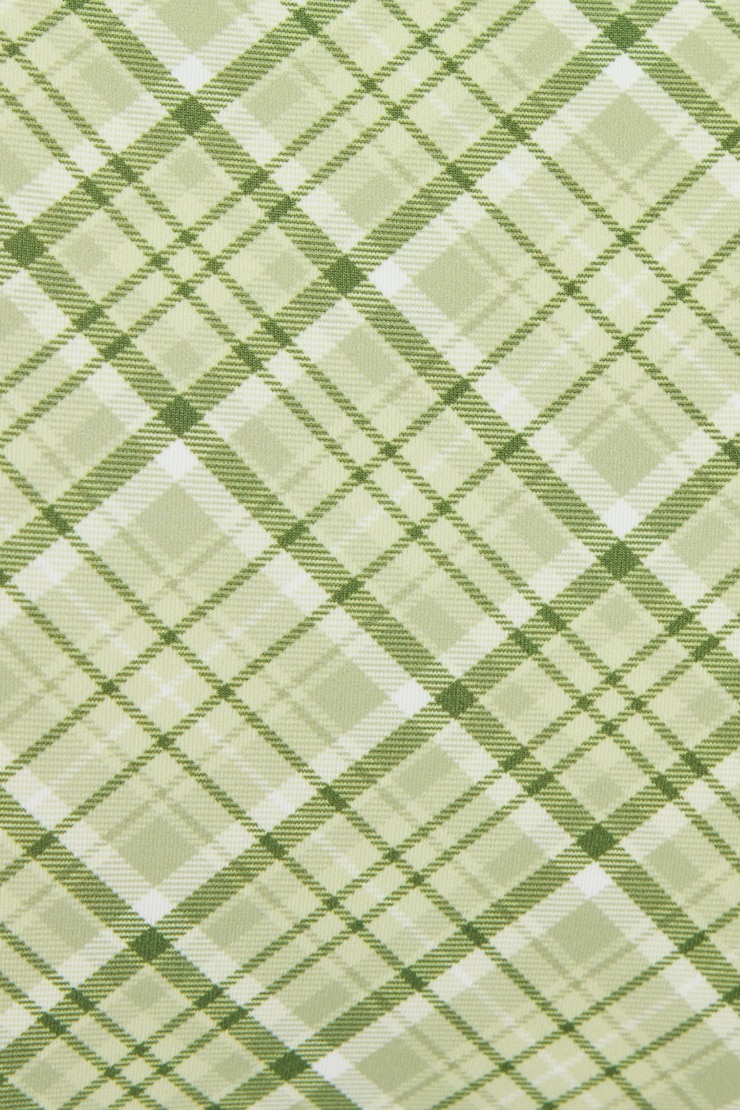 Slider Triangle Bikini Top, Green Plaid, large