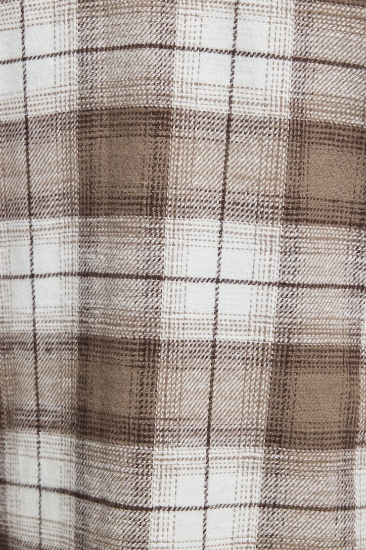 Noah Plaid Button-Up Shirt, Totally Taupe Plaid, large