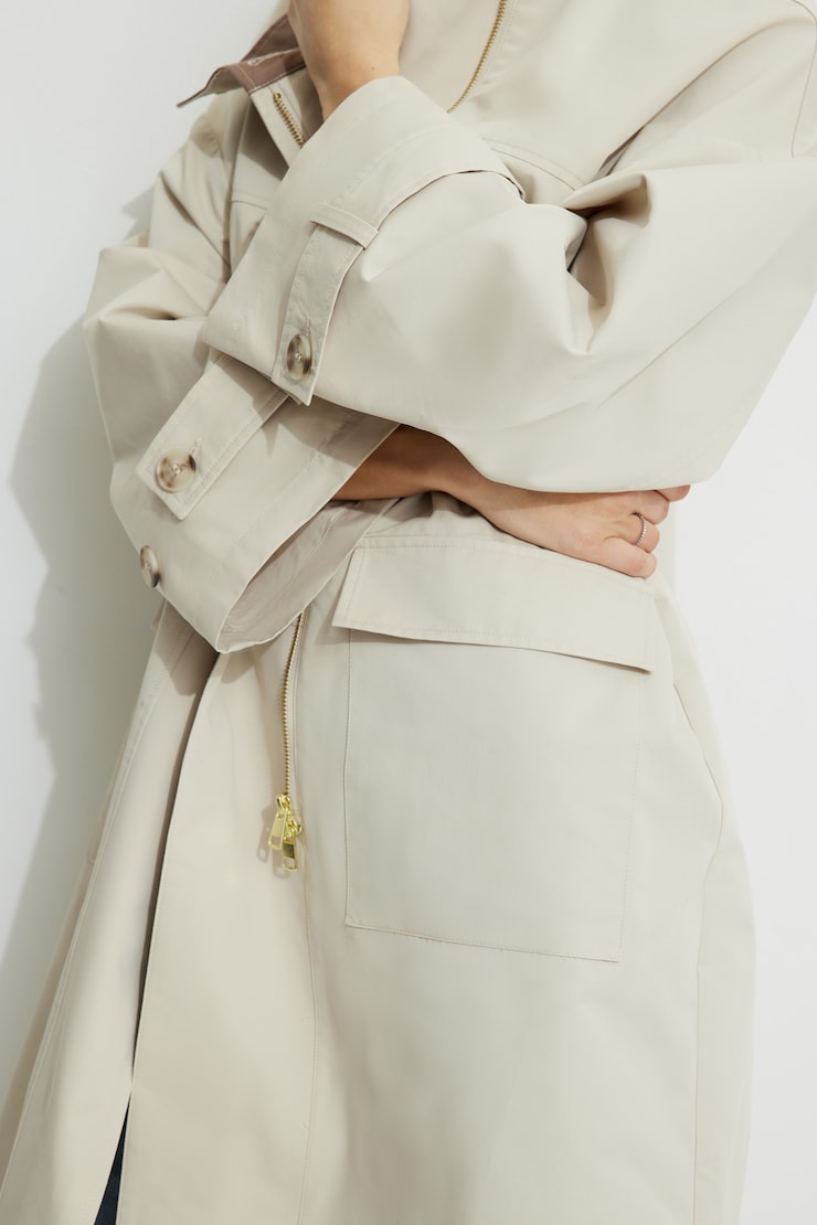 Oversized Trench Coat Tidal Foam large