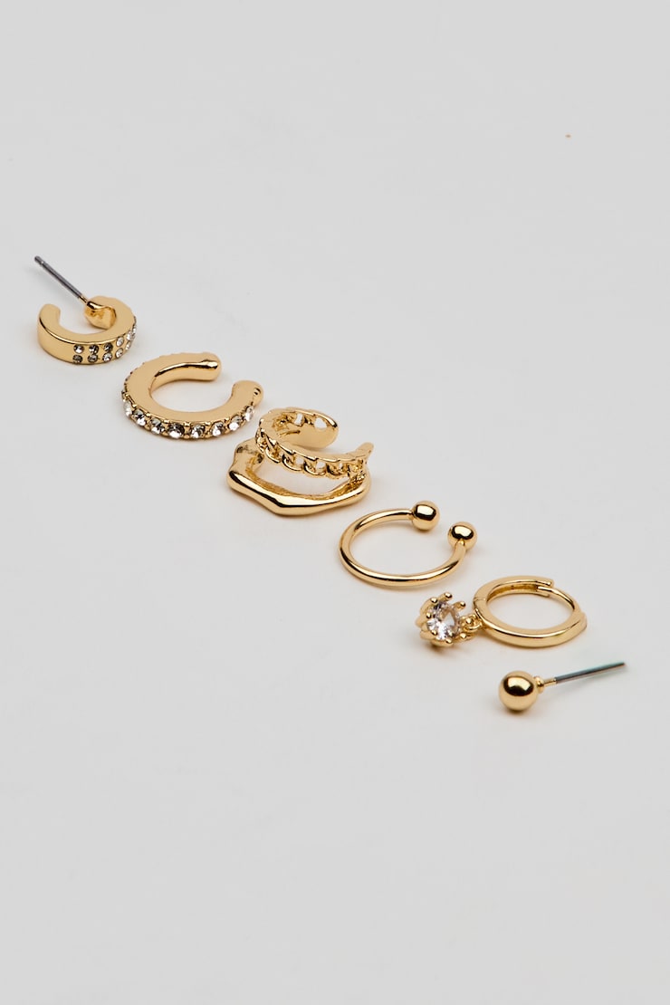 Ensemble de 6 boucles d’oreilles en grappes