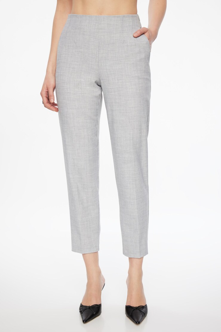 Pantalon étroit Kendall Gris formel large