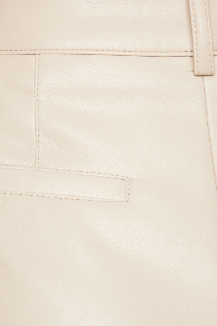 Faux Leather Shorts Natural Gray  large