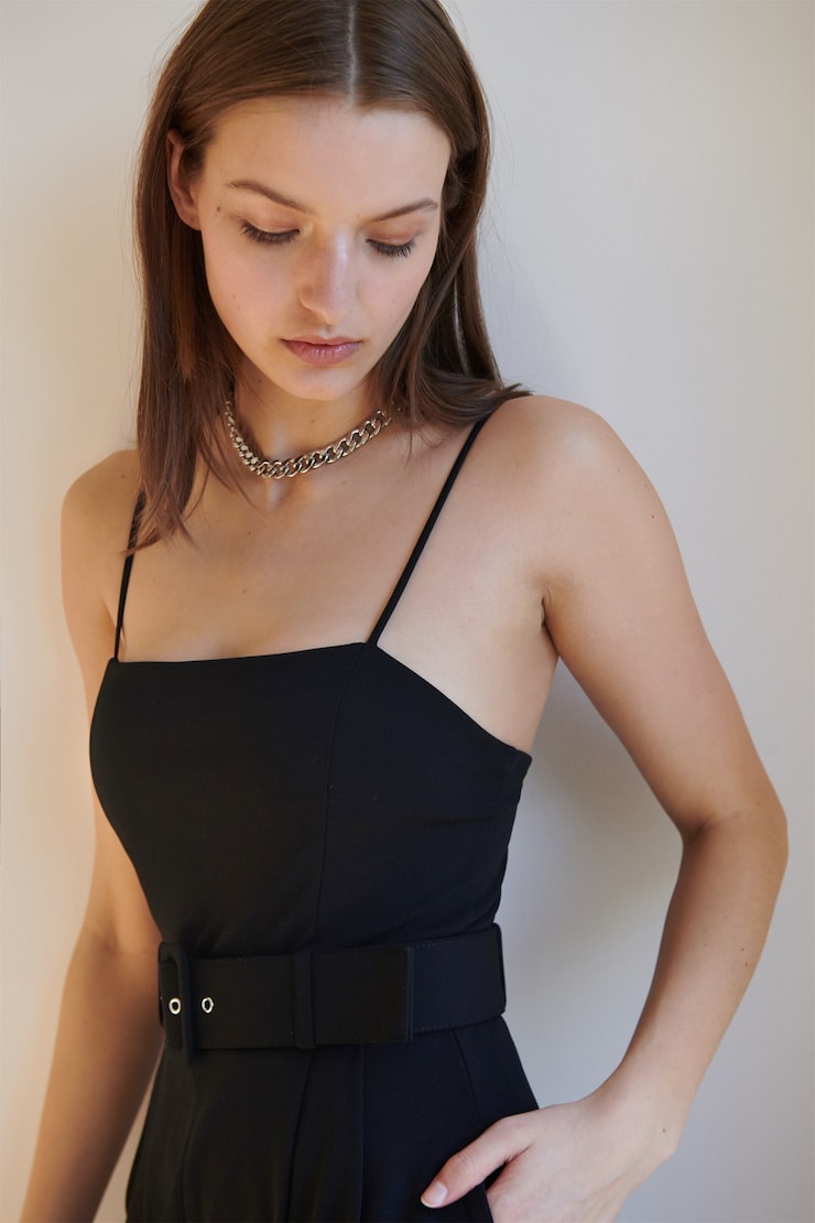 Bustier Jumpsuit Jet Black large