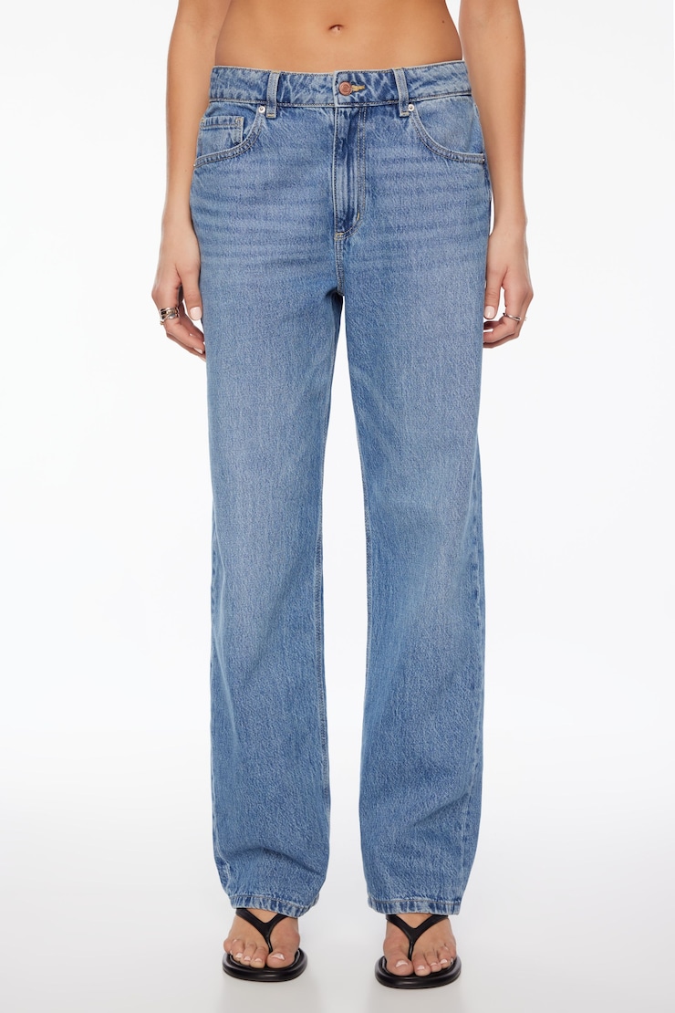 Mika Relaxed Straight Mid Rise Jeans Indigo Medium large