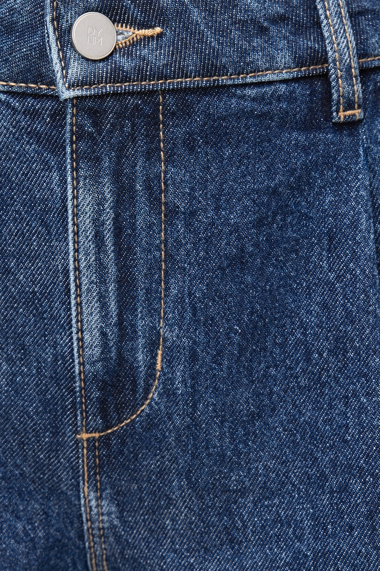 Eliana Pleated High Rise Denim Shorts