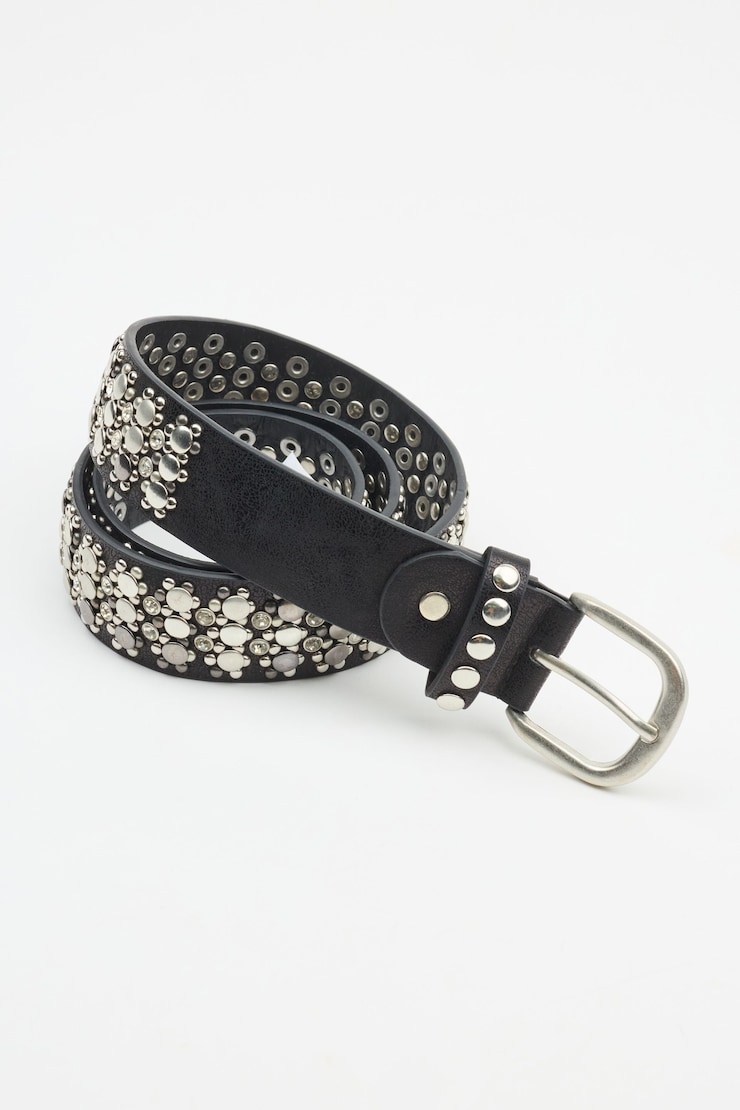 Super Studded Belt, Silver/Black, large