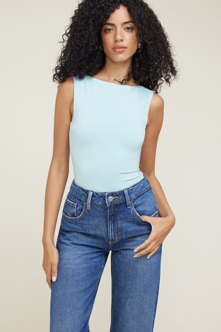 Nola Sculpt Tank Top Celestial Blue large