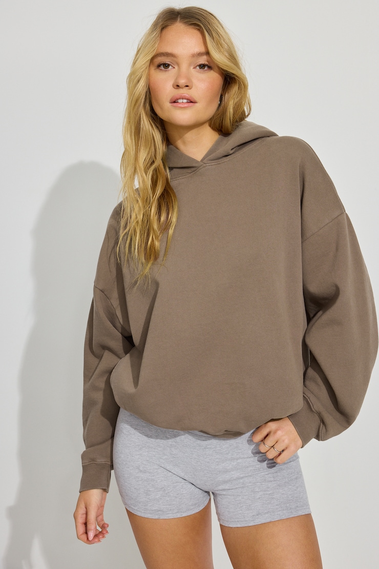 UltraFleece Hoodie, Washed Wild Mushroom Brown, large