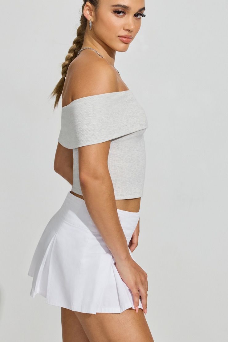 Lexi Pleated Skort, Bright White, large