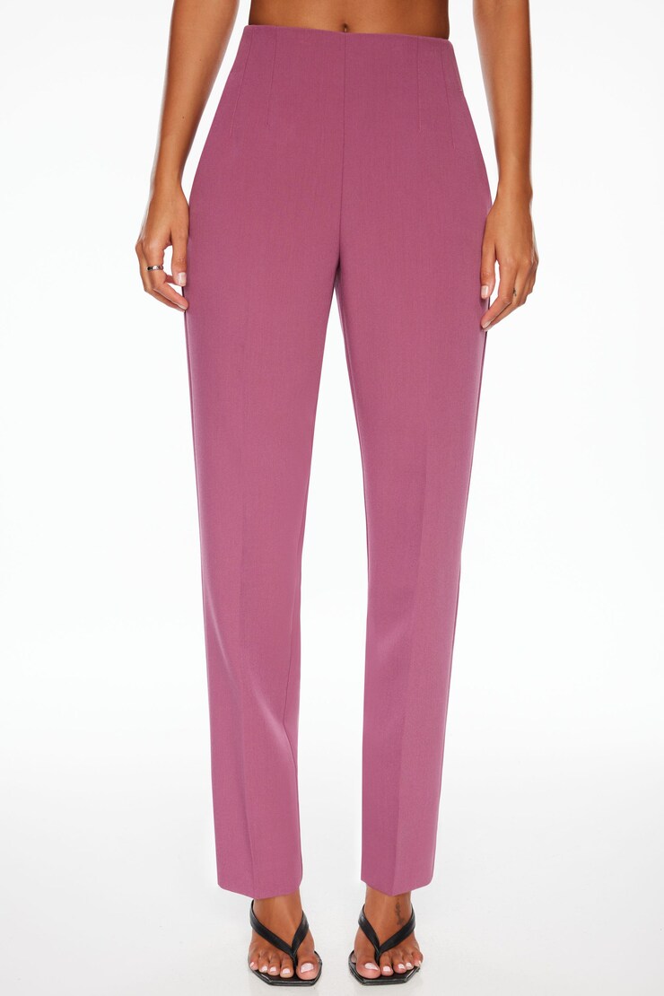 Kendall Slim Side Zip Pants Rose Violet Purple large