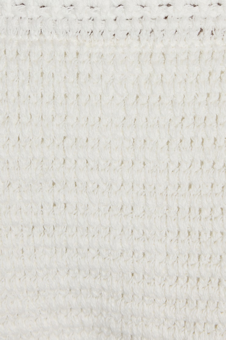 Crochet Triangle Bikini Top, Soft Maple Off-White, large