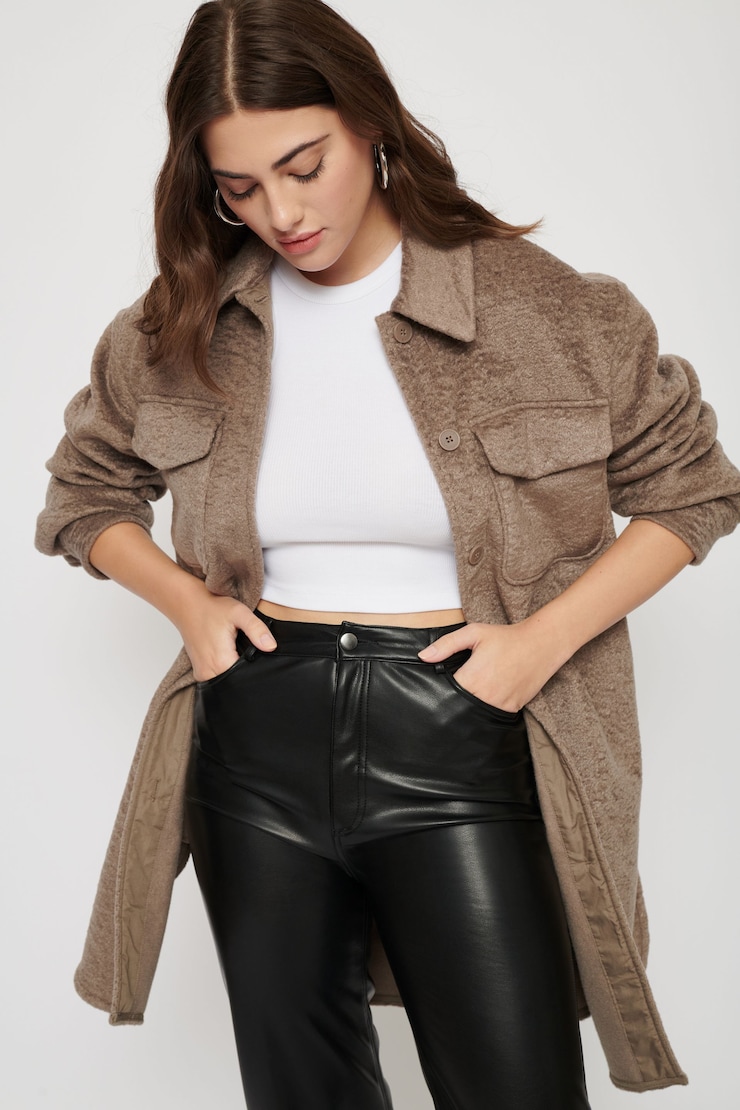 Dallas Long Sherpa Shacket