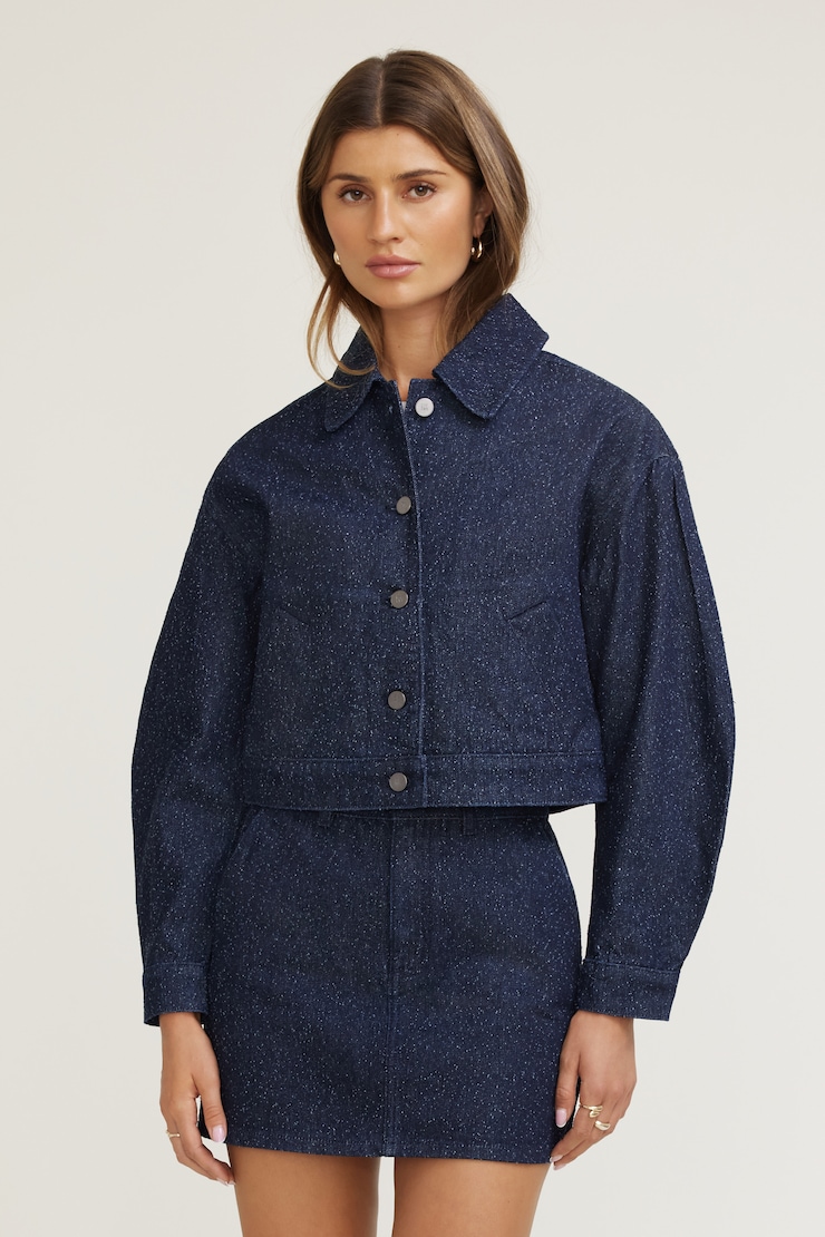 Bouclé Denim Jacket