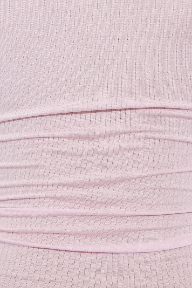 Sheer Ribbed Slouchy Pants, Light Pink, large
