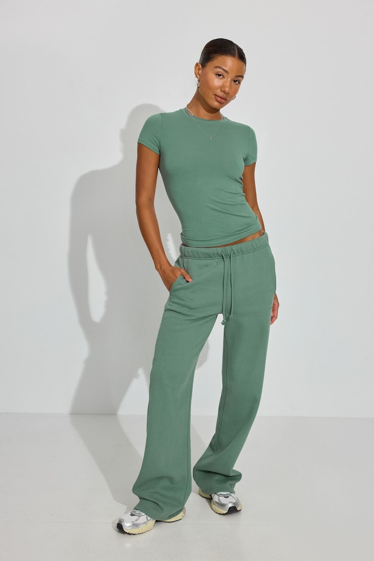 Estelle Longline Tee, Ocean Green, large