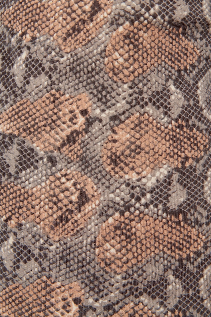 Midi Snakeskin Bodycon Dress Brown Snake Skin large