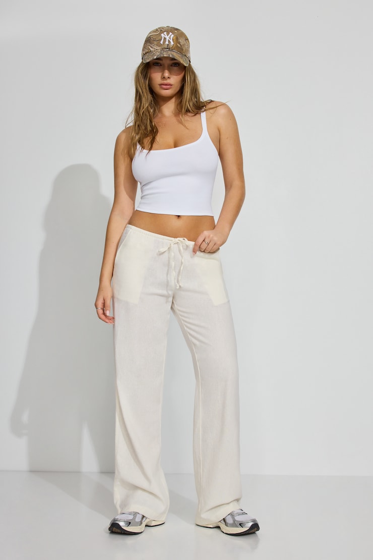 Pantalon épuré en lin