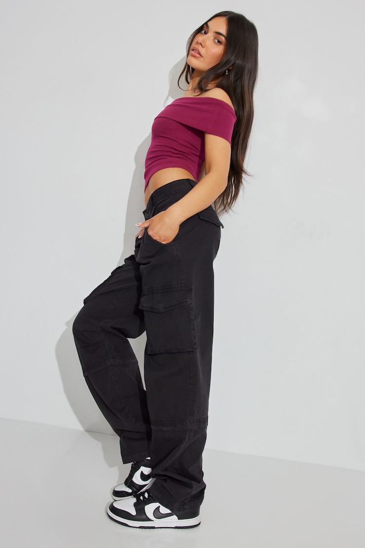 Remi Straight Cargo Pant, Jet Black, large