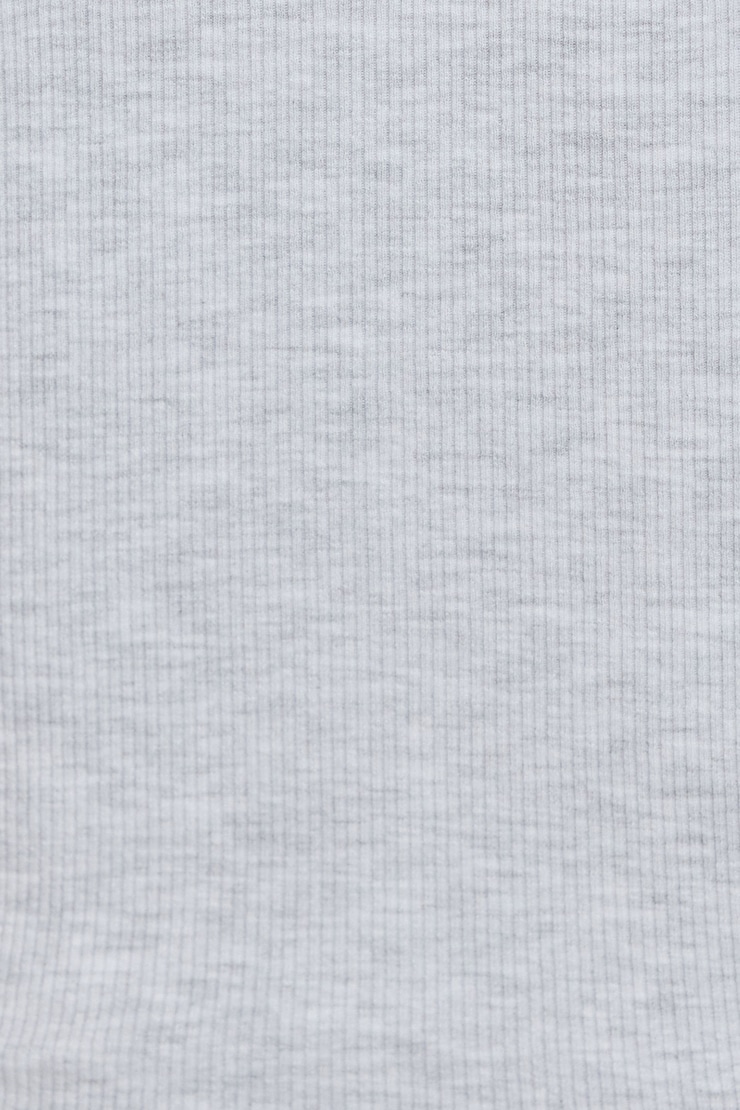 V Neck Ribbed Tee, Spring Grey Mix, large