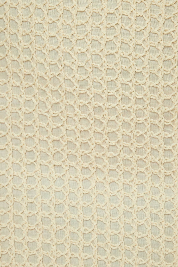 Crochet Micro Mini Skirt Beige large