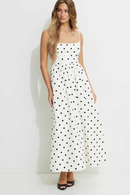 sachin and babi light blue dress Polka Dot Dresses main image 1