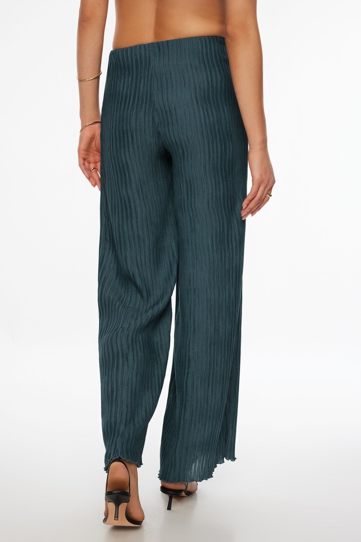 Malika Crinkled Wide Leg Pants Smoked Sky Blue large