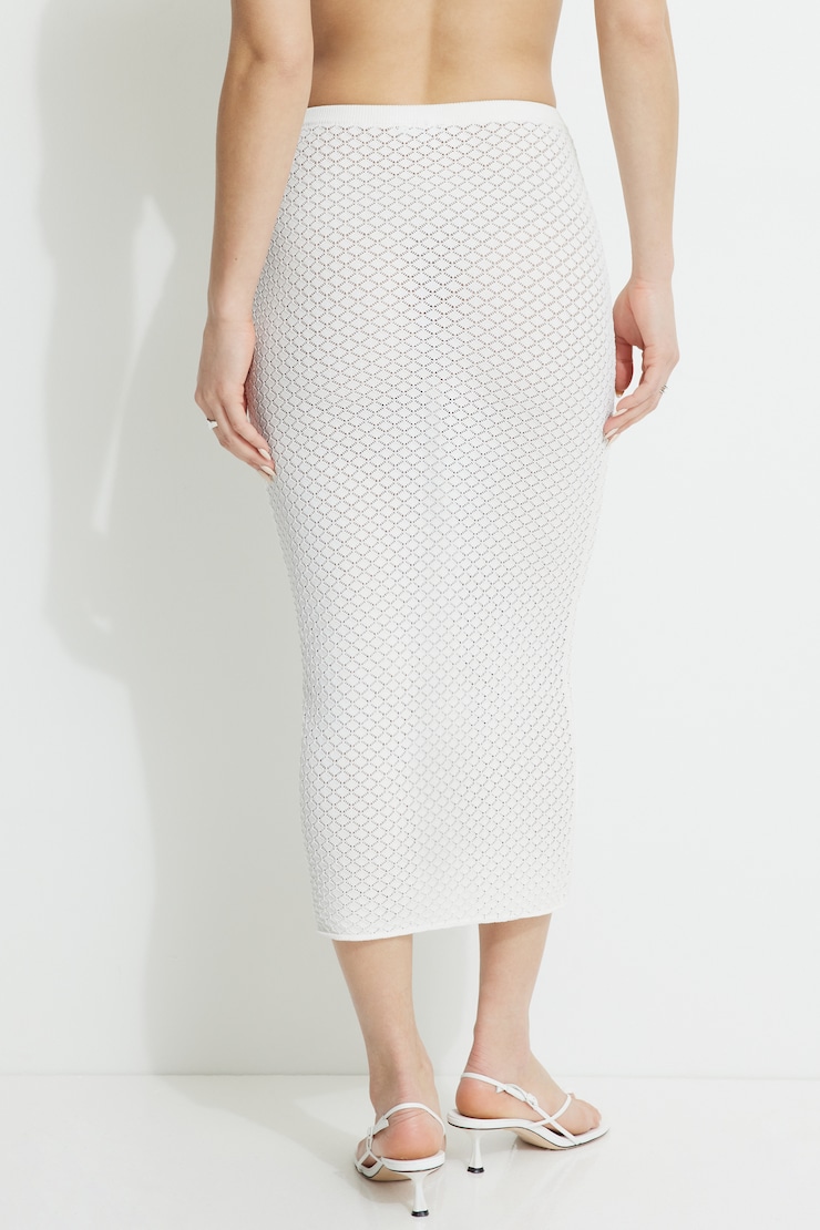 Pointelle Maxi Skirt Sea Salt large
