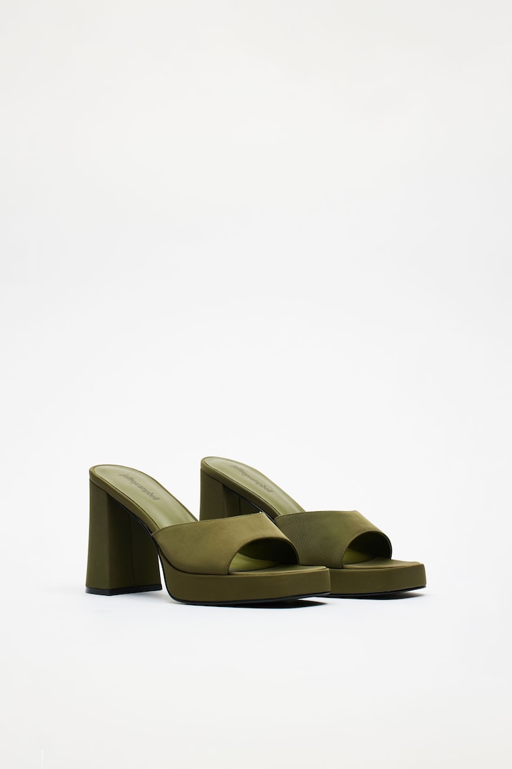 Mule Ninety - JEFFREY CAMPBELL, Faille kaki, large