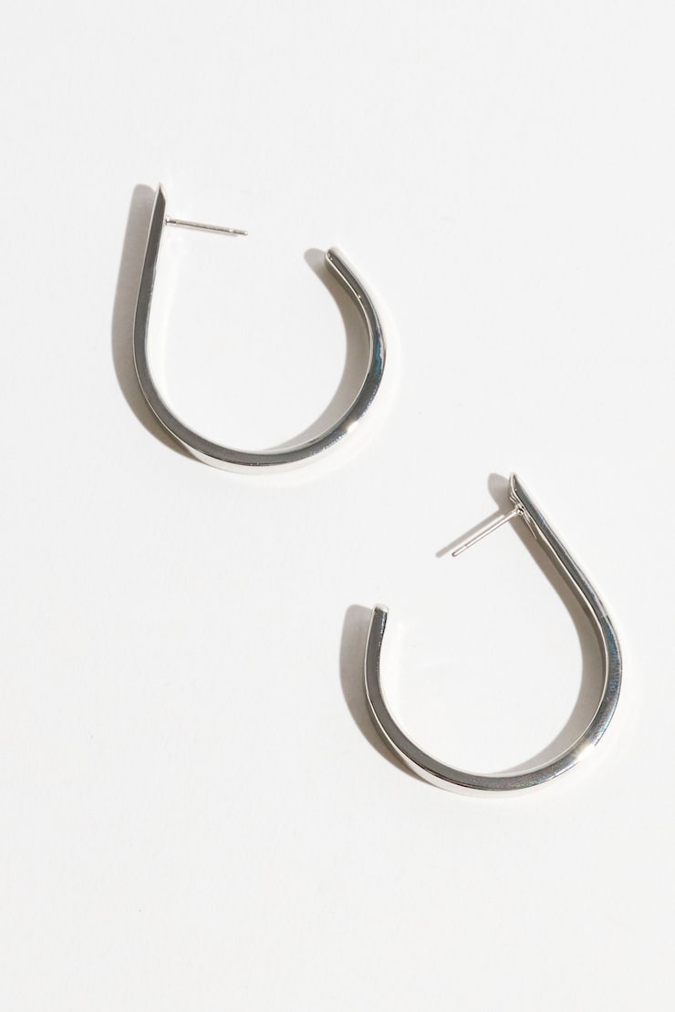 Anneaux d’oreilles ouverts Argent large