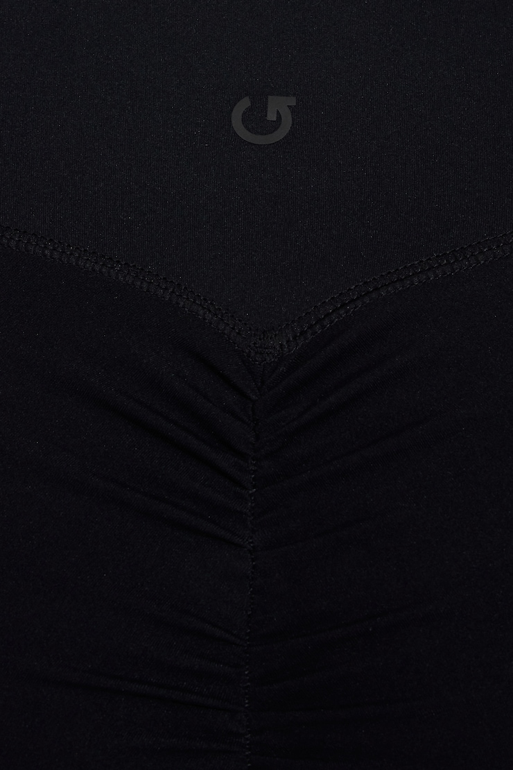 SoftActive Ruched Booty Shorts, Jet Black, large