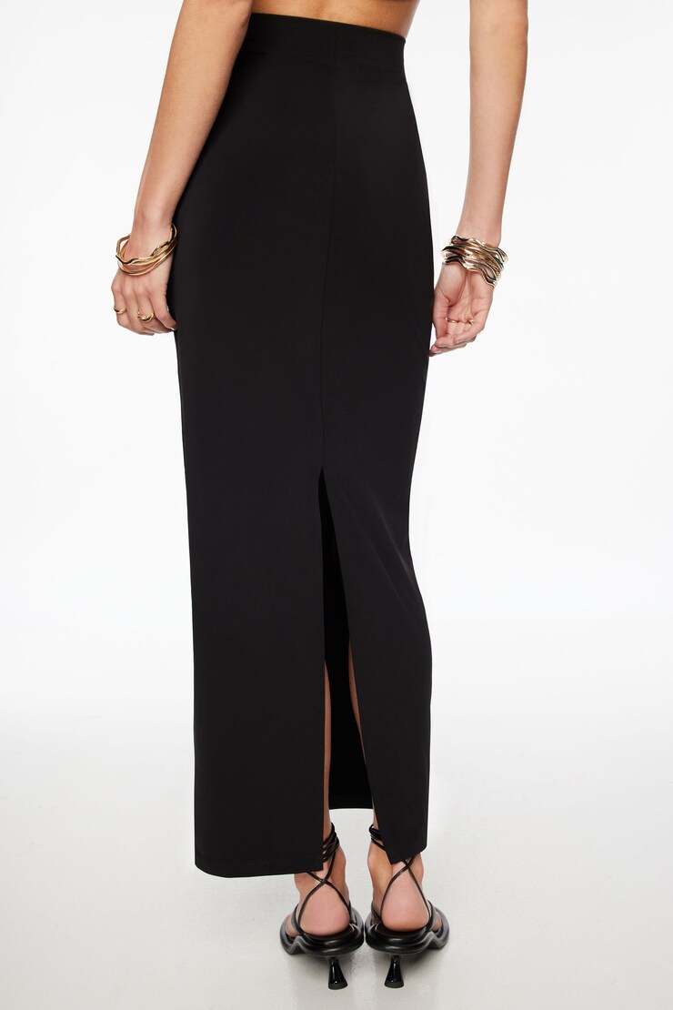 Arya Sculpt Maxi Skirt Jet Black large