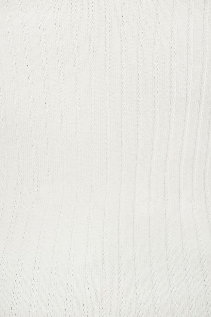 Ribbed Square Neck Tank Top Snow White large