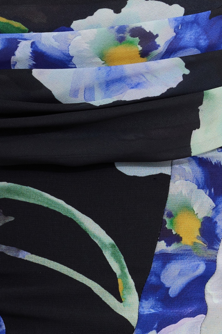 Draped Corset Top Blue Violet large