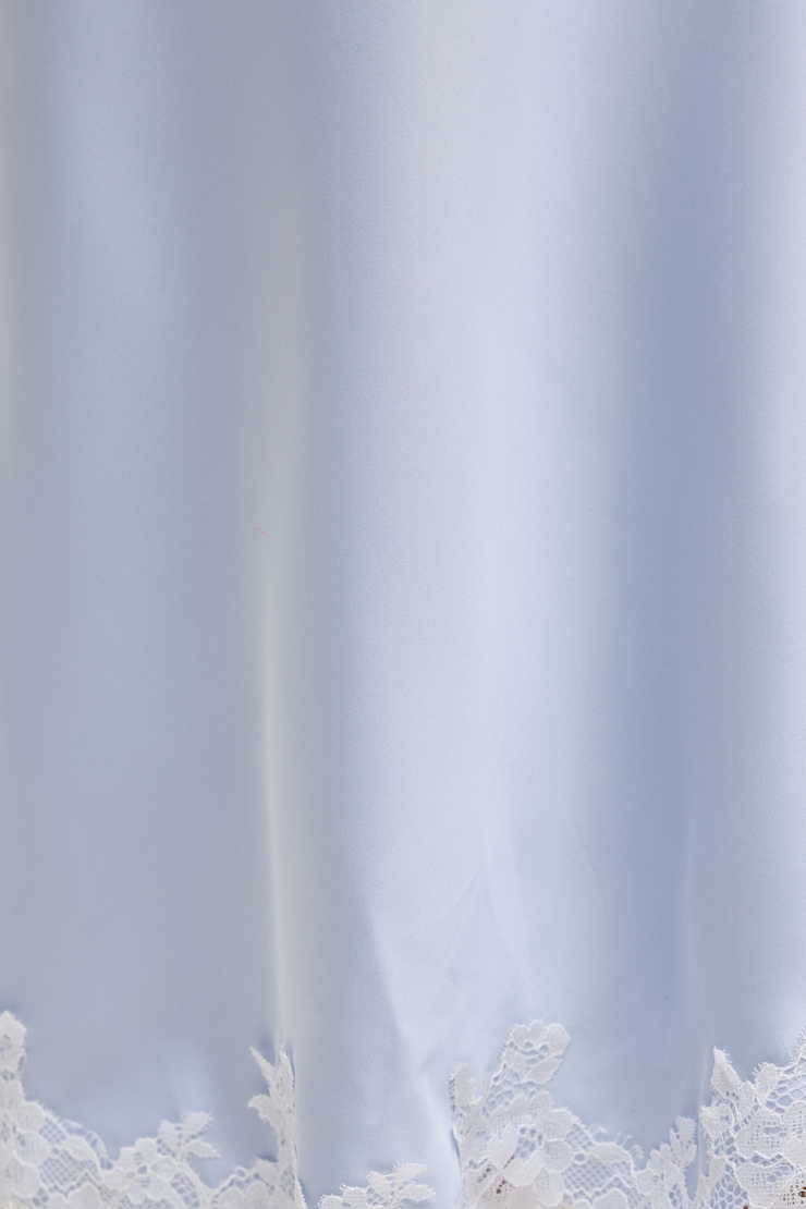 Lace Satin Midi Skirt