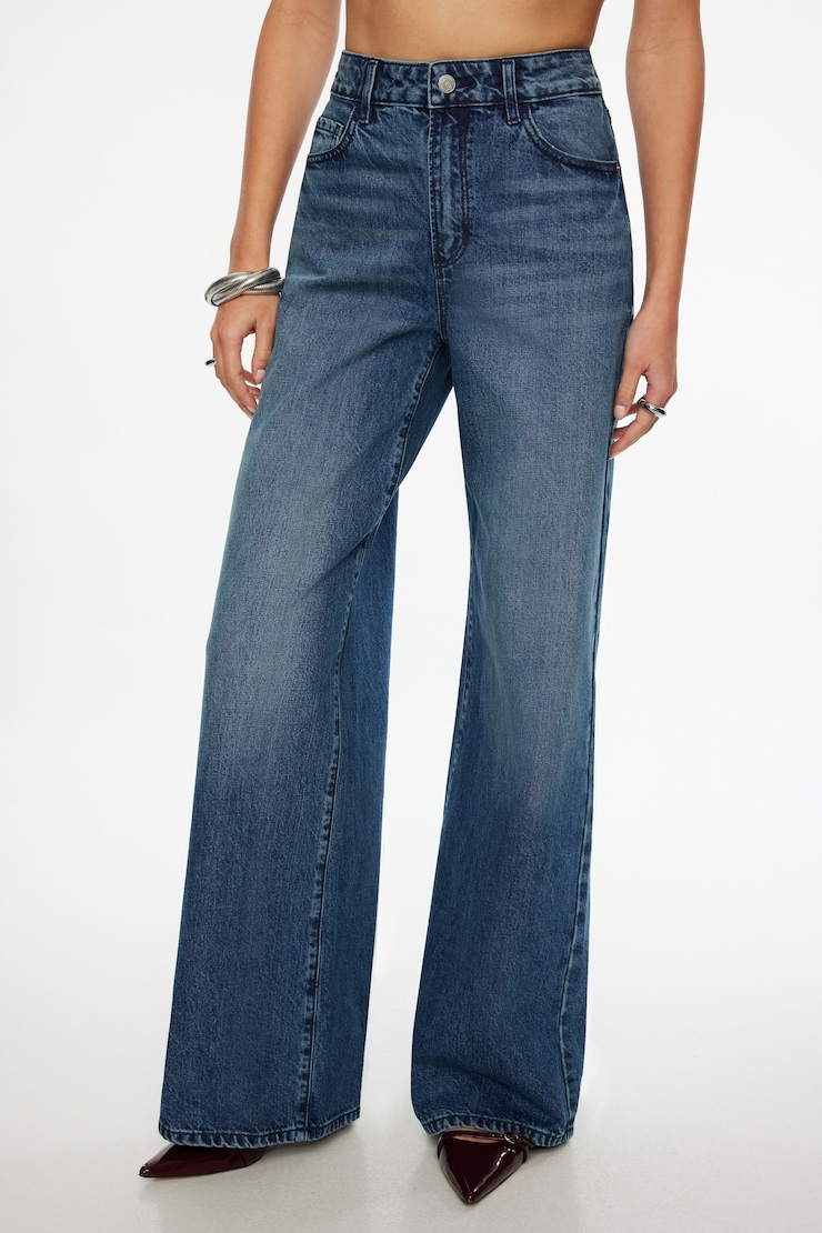 Chloe Ultra Wide Leg Jeans BLUE | Dynamite